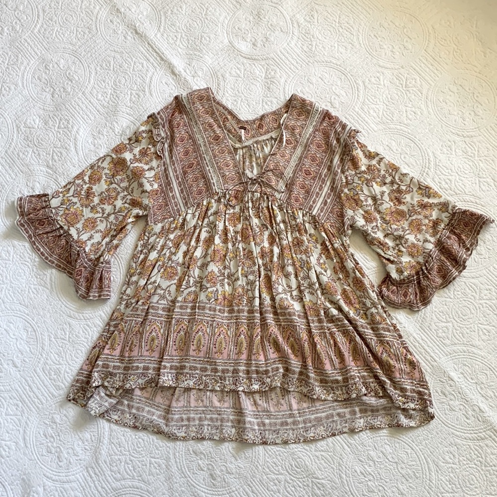 Free People Floral Tunic